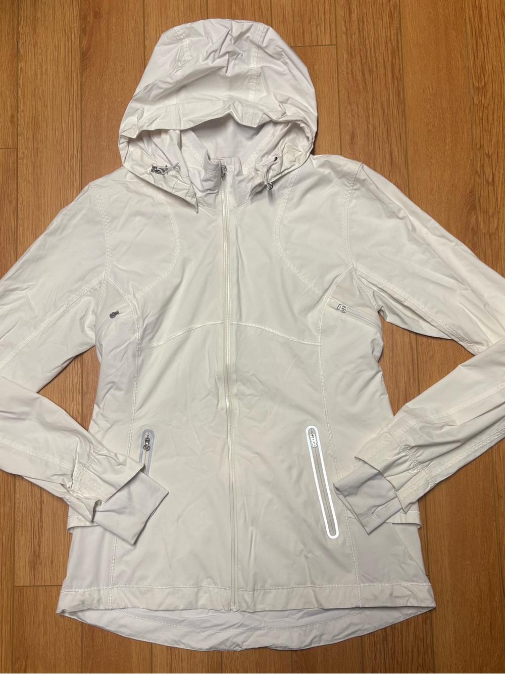 lululemon athletica White Hooded Jacket